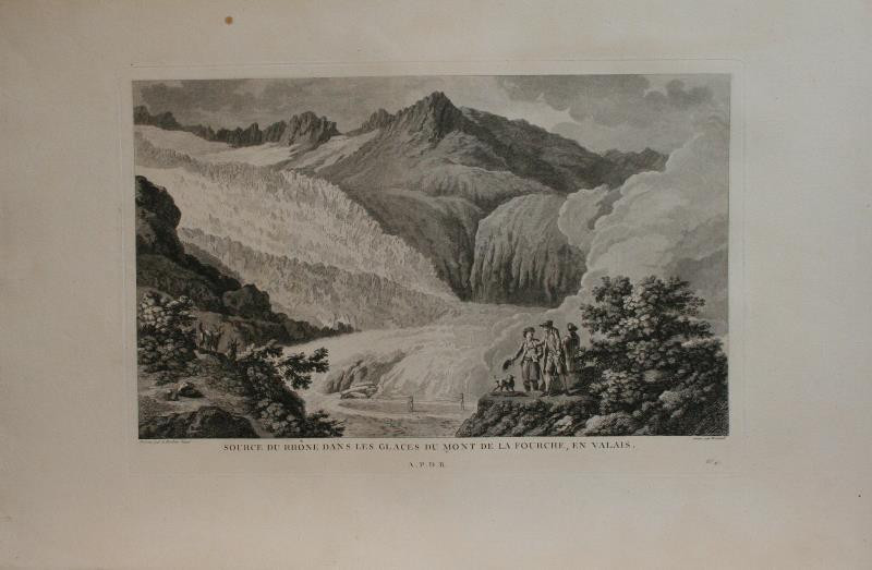 Claude Mathieu Fessard - Source du Rhône dans les glaces du mont de la Fourche, en Valais