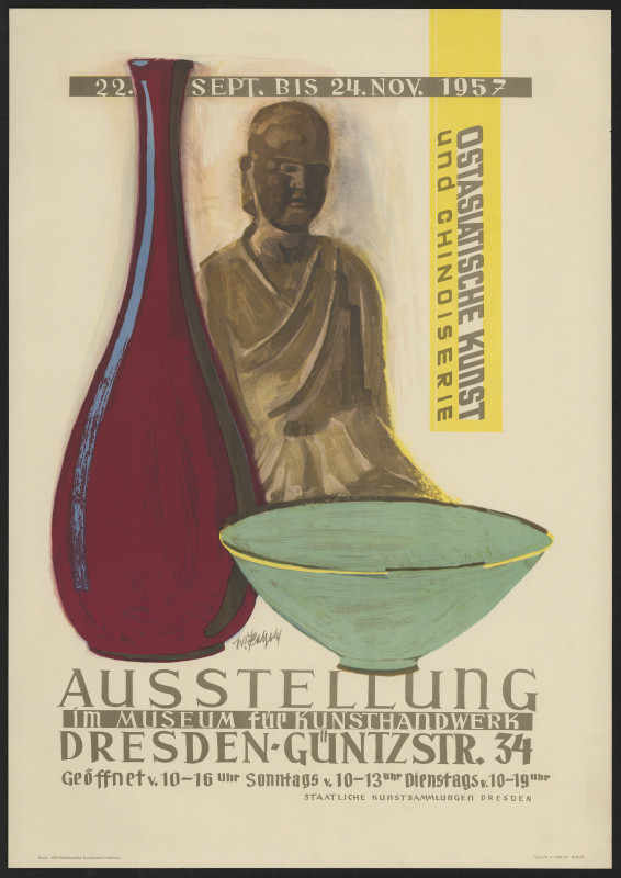 signatura nečitelná - Ostasiatische Kunst und Chinoiserie Ausstellung im Museum für Kunsthandwerk Dresden 1957