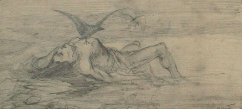 Alfons Mucha - Studie padlého hrdiny