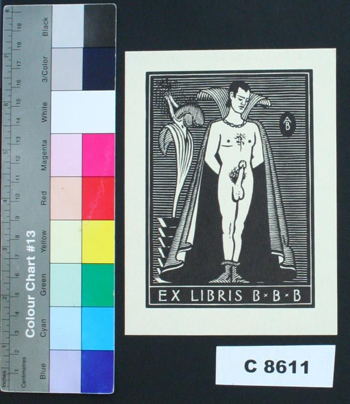 Antonín Burka - Ex libris erticus  B. B. B.