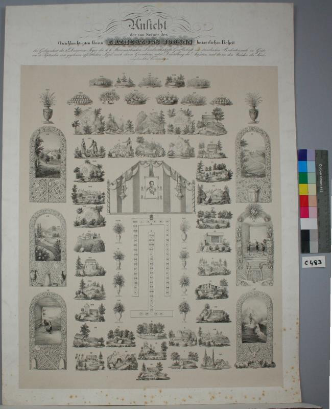 Johann Rauh - Pamětní list štýrské hospodářské výstavy 1848