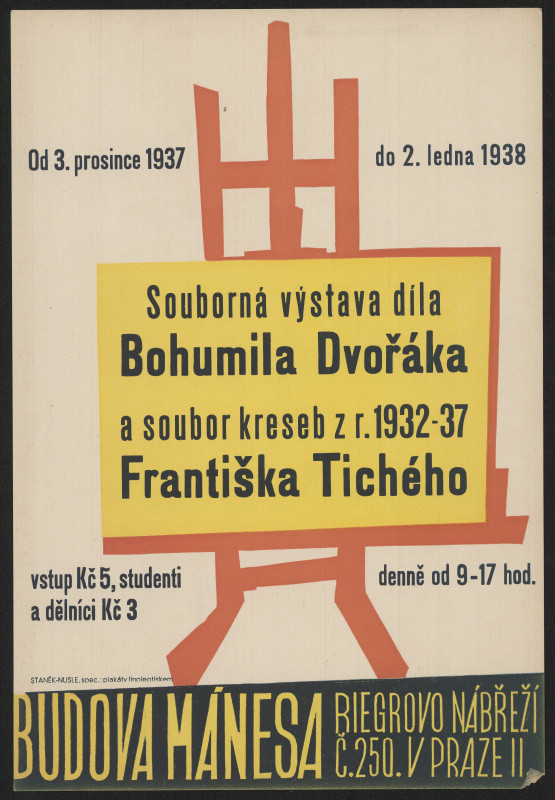 neznámý - Souborná výstava díla Bohumila Dvořáka a soubor kreseb z r. 1932 - 37 Františka Tichého.