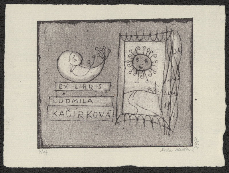 Lída Kačírková - Exlibris Ludmila Kačírková