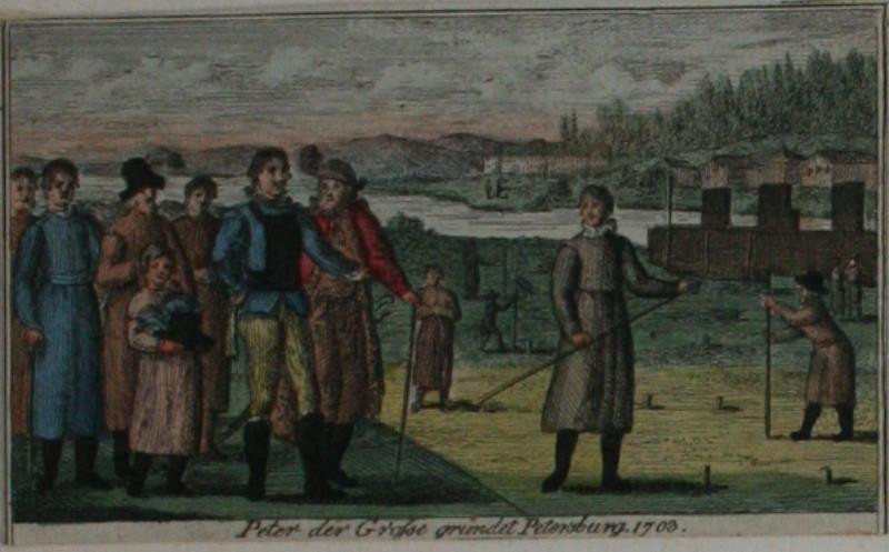 neurčený autor - Peter der Grosse gründet Petersburg 1703