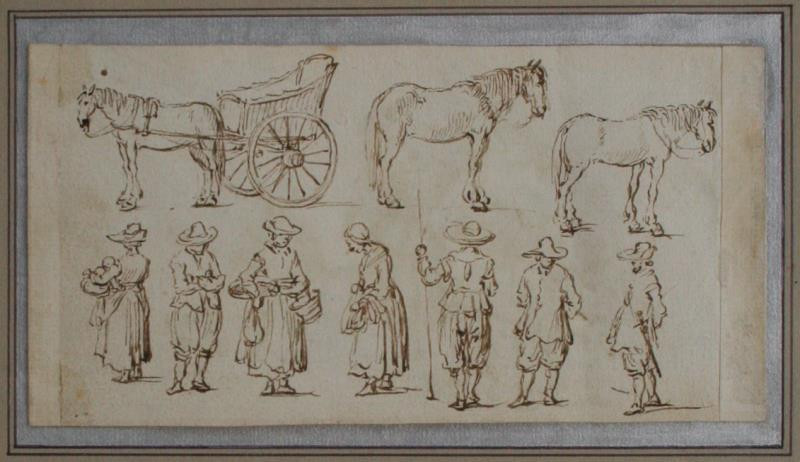 Jan Brueghel I. - následovník - Postavy z trhu
