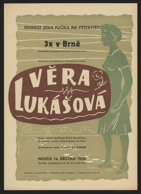 Rennery (?) - Věra Lukášová, 3 x v Brně pohost. divadlo D-34, Výstaviště