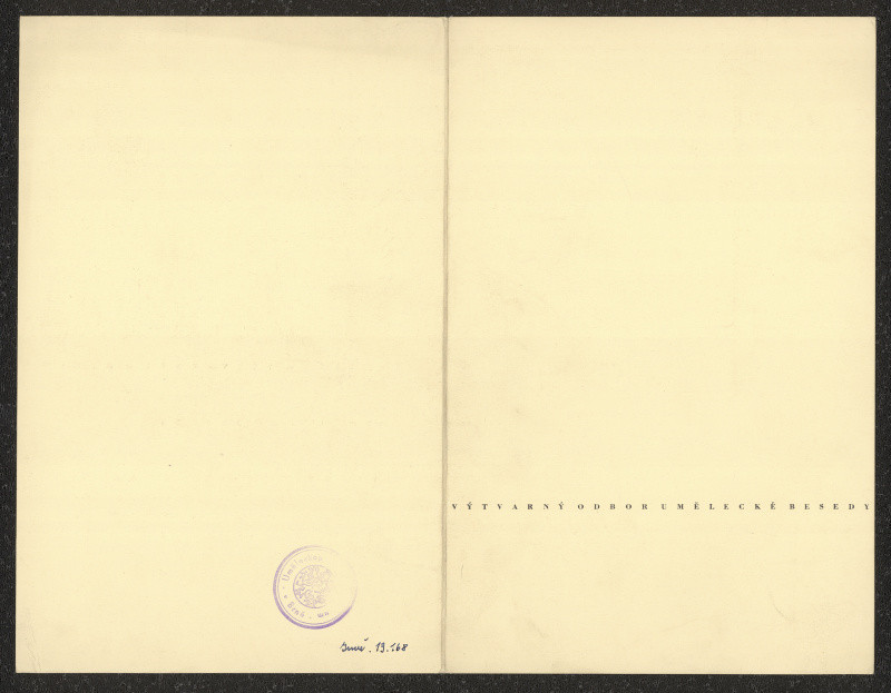 neznámý - Novoročenka Výtvarného odboru umělecké besedy 1941