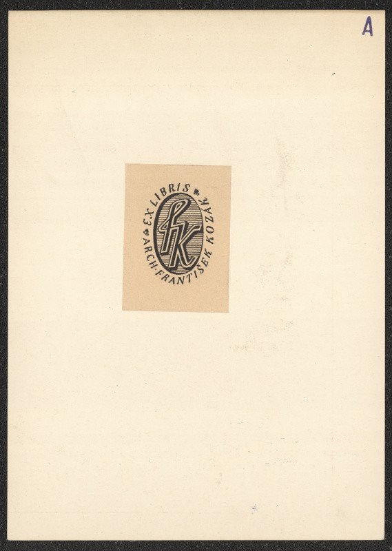 neznámý - exlibris arch. František Kozák