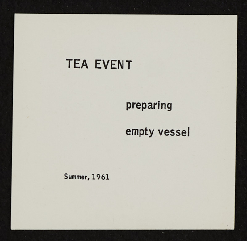 George Brecht - Tea Event from Water Yam