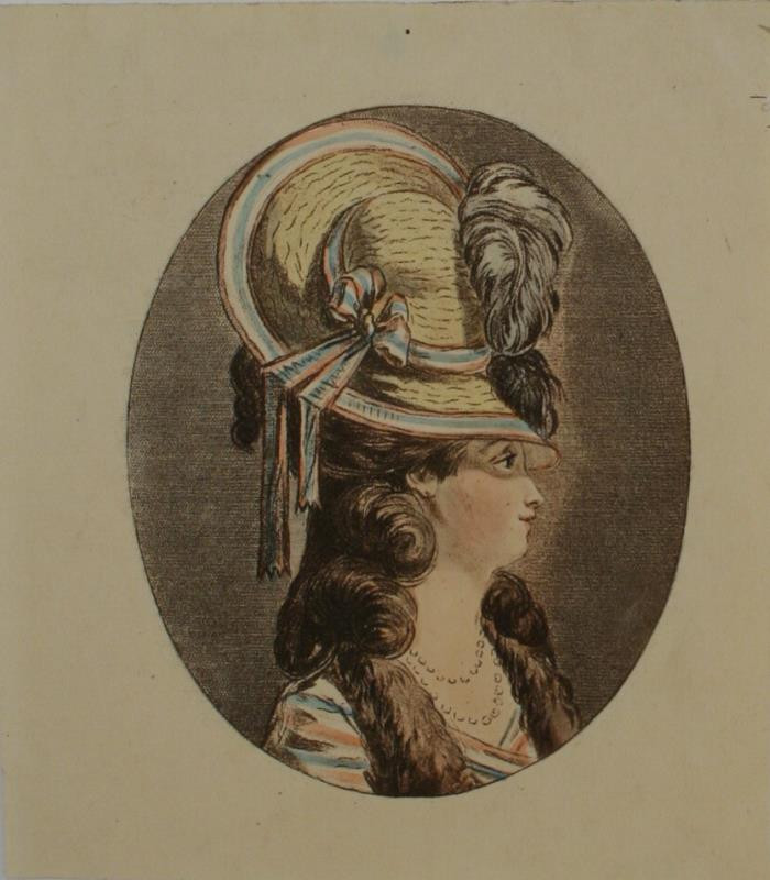 neurčený autor - Hlava ženy v klobouku