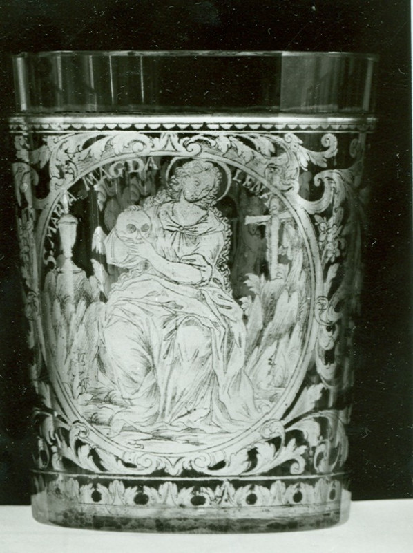 neurčený autor - sklenice dvojstěnná, Maří Magdaléna