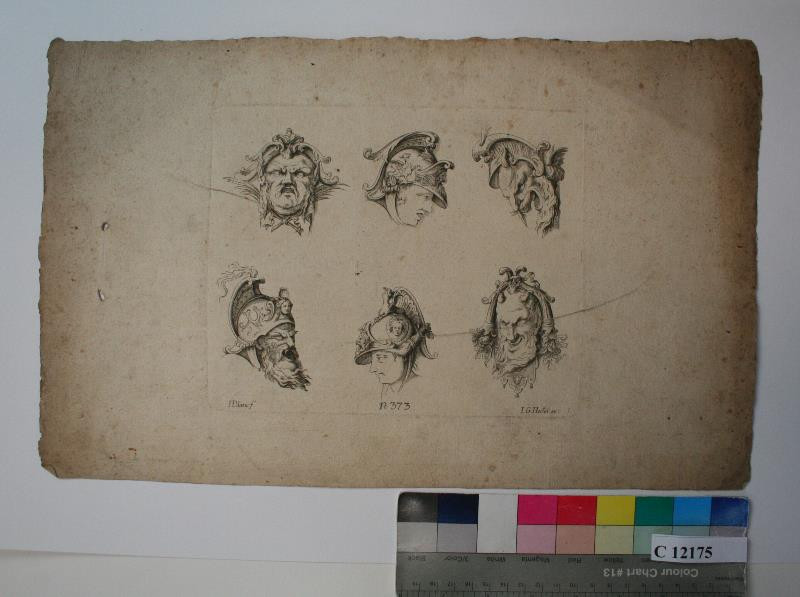 Johann Georg Hertel - Studie  šesti  maskaronů