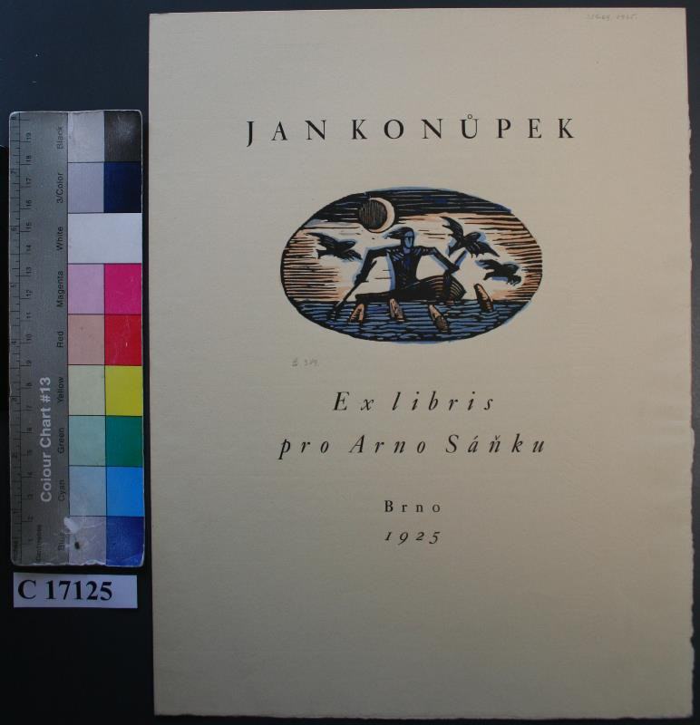 Jan Konůpek - Titulní list Ex libris pro Arno Sáňku