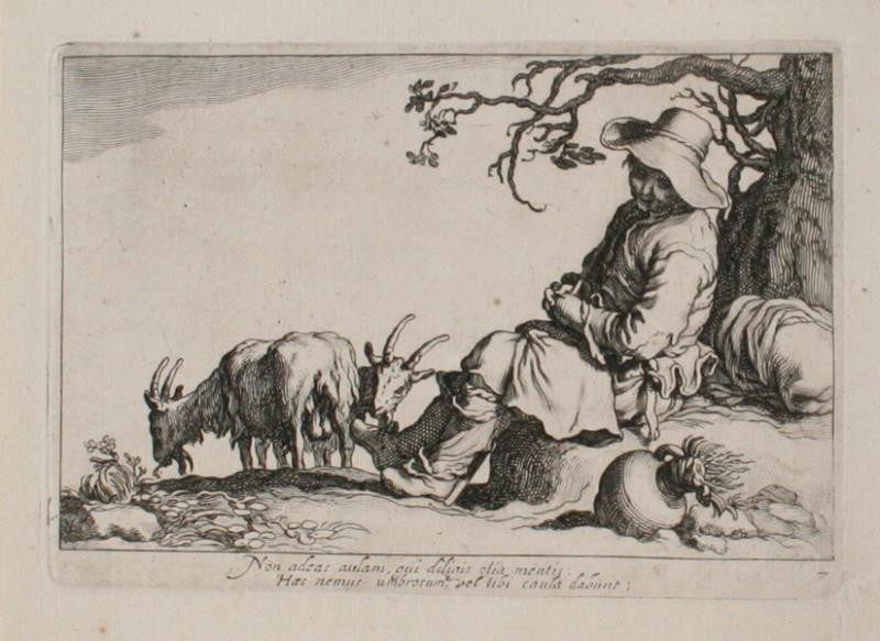 Cornelis Bloemaert - Sedící pastýř koz