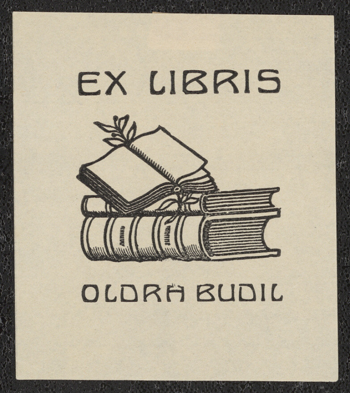 Oldra (Oldřich) Budil - Ex libris Oldra Budil