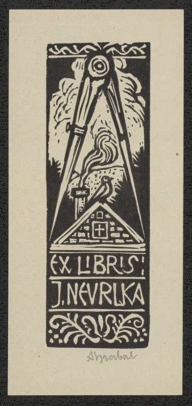 Arnošt (Ernst) Hrabal - Ex libris J. Nevrlka