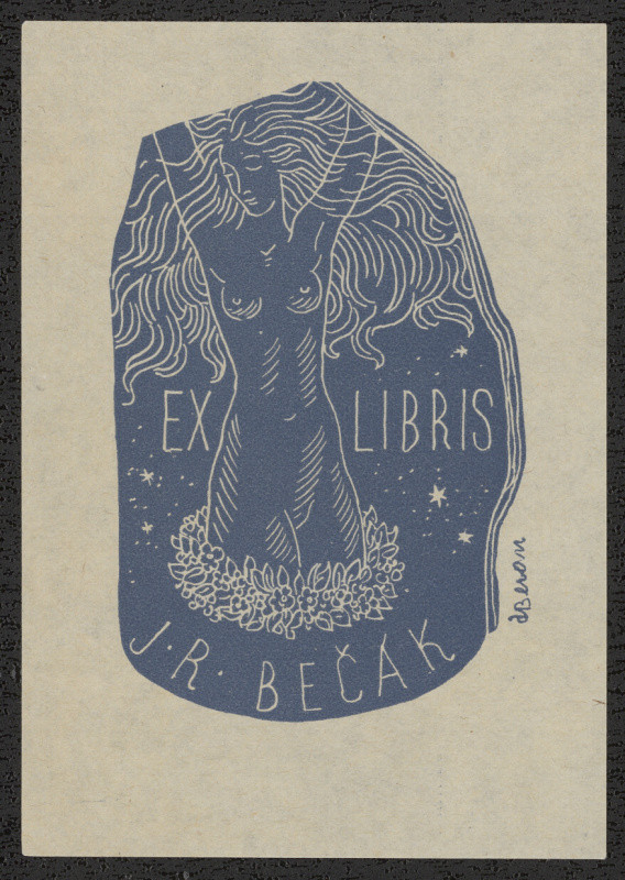 Aljo (Alois) Beran - Exlibris J. R. Bečák