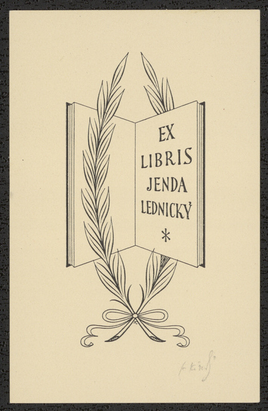 Karel Kinský - Ex libris Jenda Lednický