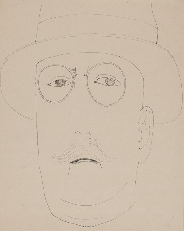 Josef Šíma - Hlava muže v klobouku