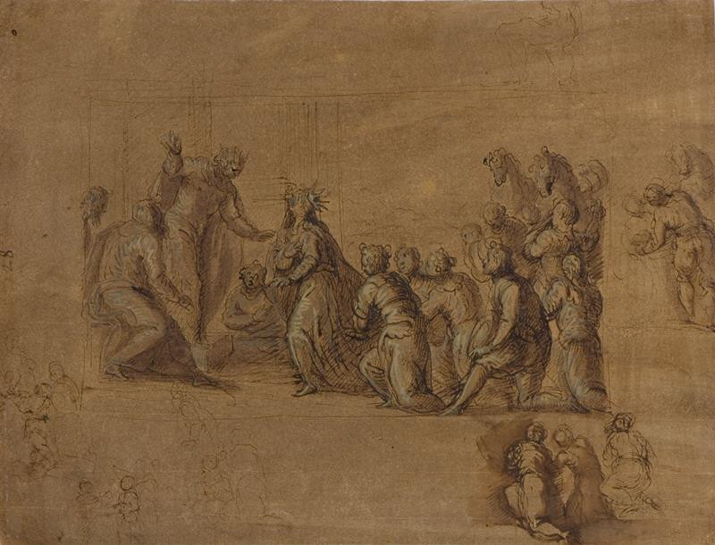Jacopo Negretti zv. Palma il Giovane - okruh - Příchod královny ze Sáby
