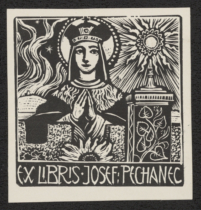 Arnošt (Ernst) Hrabal - Ex libris Josef Pechanec