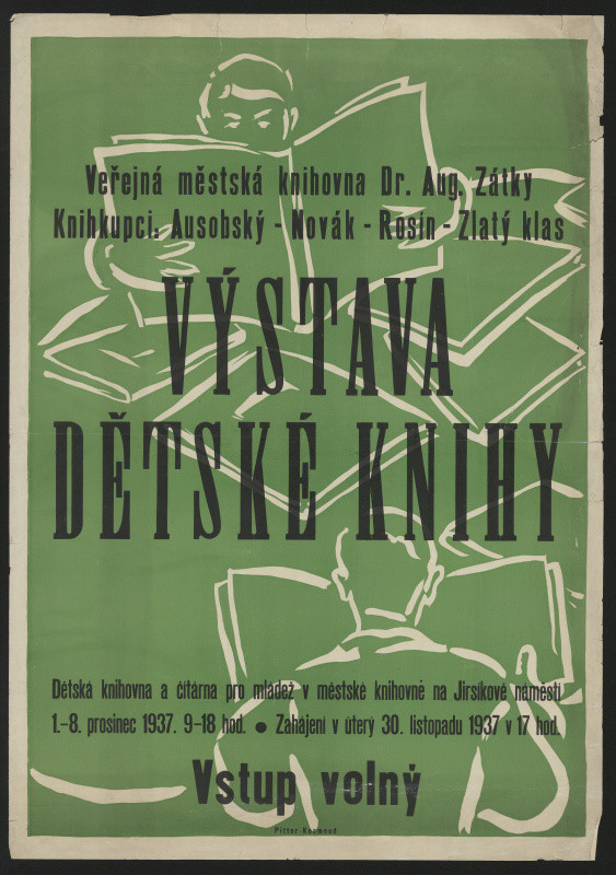 Emil Pitter - Výstava dětské knihy. Věřejná městs. knihovna Dr. Aug. Zátky 1.-8. prosince 1937
