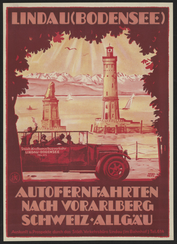 Hans Merz - Lindau (Bodensee) Autofernfahrten nach Vorarlbeg Schweiz, Allgau