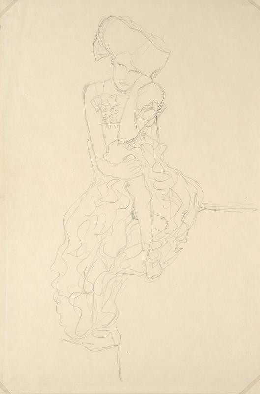 Gustav Klimt - Sedící žena
