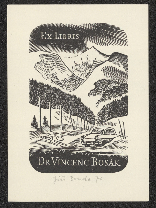 Jiří Bouda - Ex libris dr. Vincenc Bosák