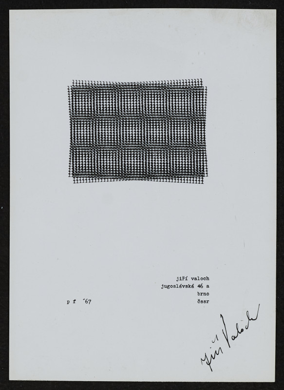 Jiří Valoch - optical poem (pf 1967)