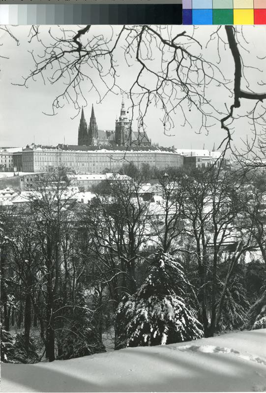 Josef Ehm - Pražský hrad z Lobkovické zahrady