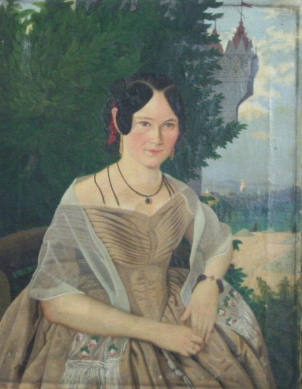 neznámý malíř - Portrét ženy sedící v křesle