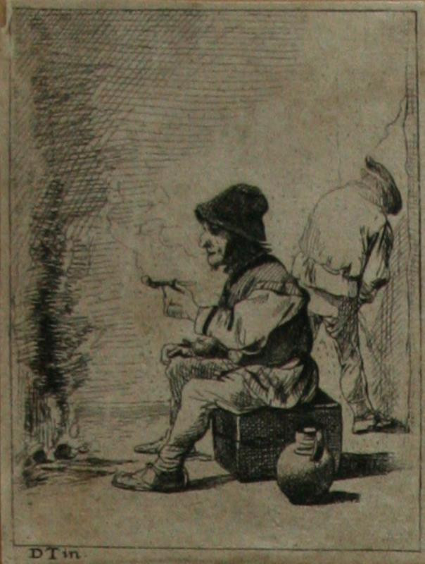 David Teniers ml. - Kuřák u ohně