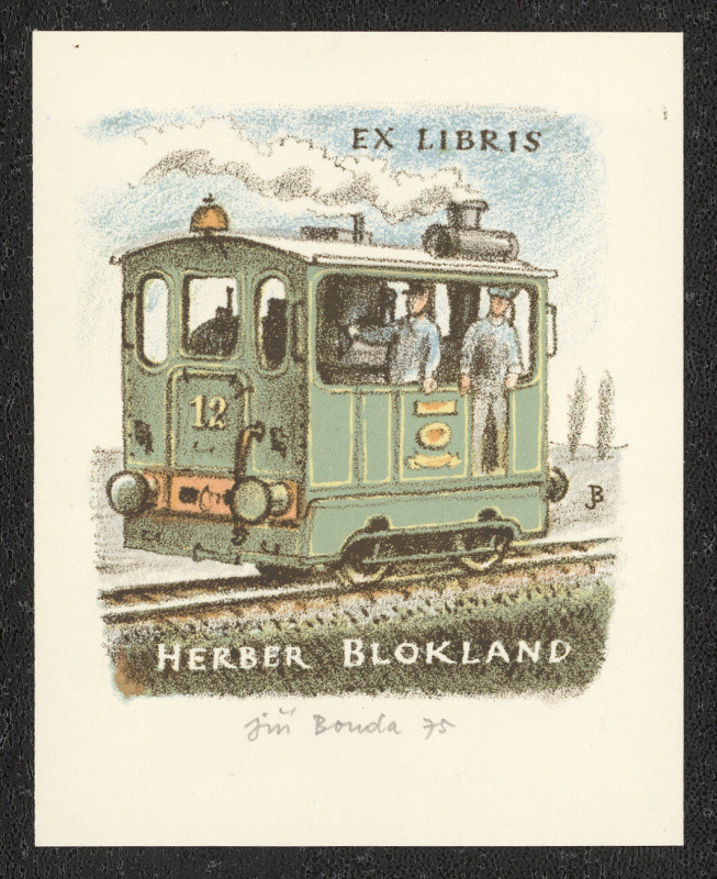 Jiří Bouda - Ex libris Herber Blokland