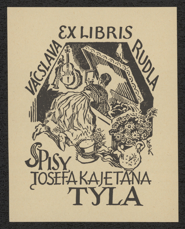 Jan Konůpek - Ex libris Vácslava Rudla Spisy Josefa Kajetána Tyla