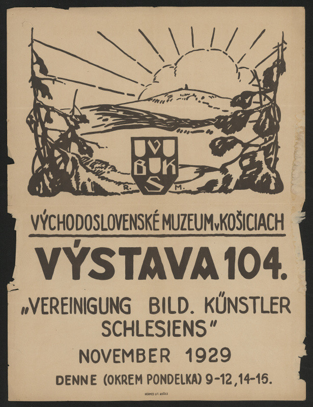 signatura R. M. - 104. výstava Východoslov. muzea v Košiciach: Vereinibun Bild. Künstler Schlesiens