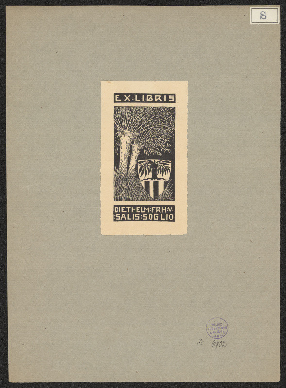 D. F. v. Salis-Soglio - Ex libris Diethelm Frh. v. Salis Soglio