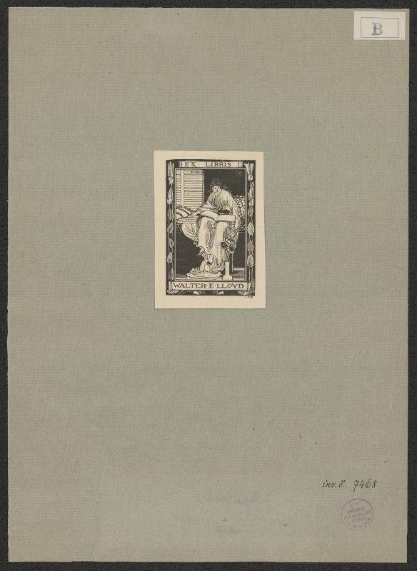 Anning Robert Bell - Ex libris Walter E. Lloyd