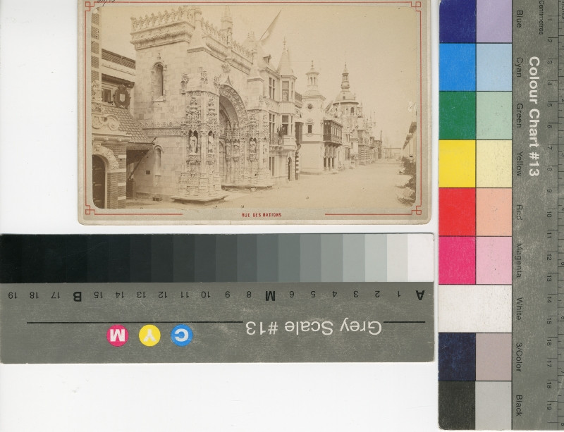 Alfred Hautecoeur - Paříž - fasáda anglické sekce na Světové Výstavě v Paříži 1878