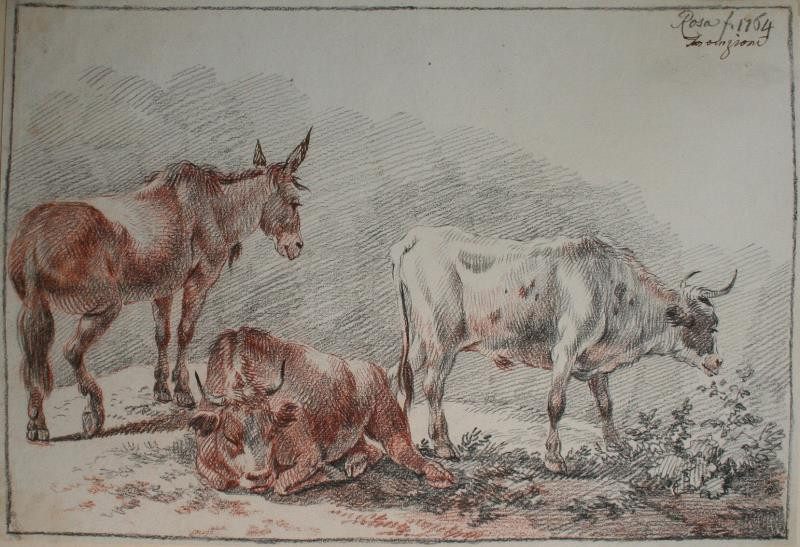 Joseph Roos - Dvě krávy a mezek