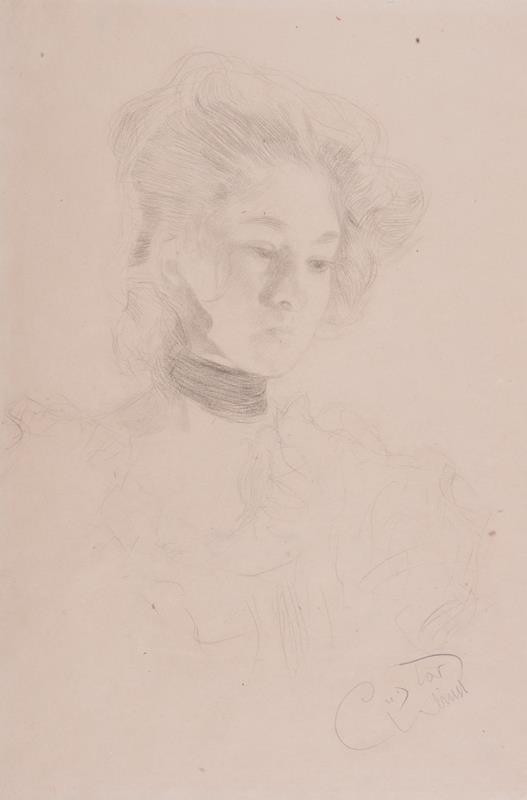 Gustav Klimt - Podobizna dívky (Marie Zimmermann)