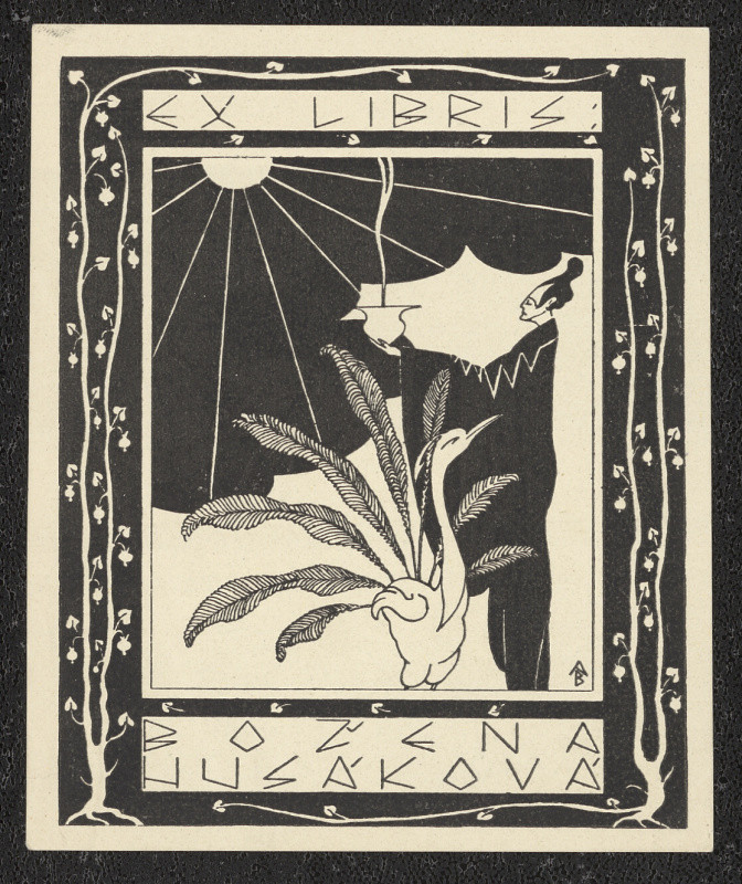 Antonín Burka - Ex libris Božena Husáková