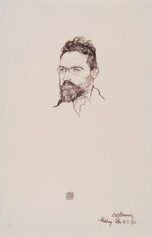 Egon Schiele - Portrét muže  (Dr. V. Gromowicz)