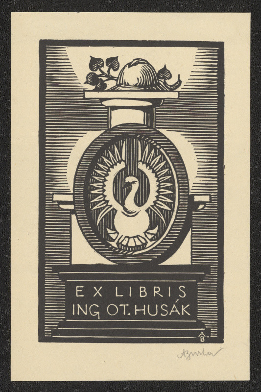 Antonín Burka - Ex libris Ing. Ot. Husák. in Ex libris II. Deset původních dřevorytů