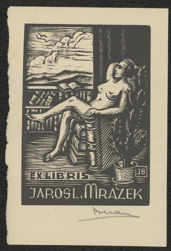 Jaro (Jaroslav) Beran - Exlibris Jaroslav Mrázek