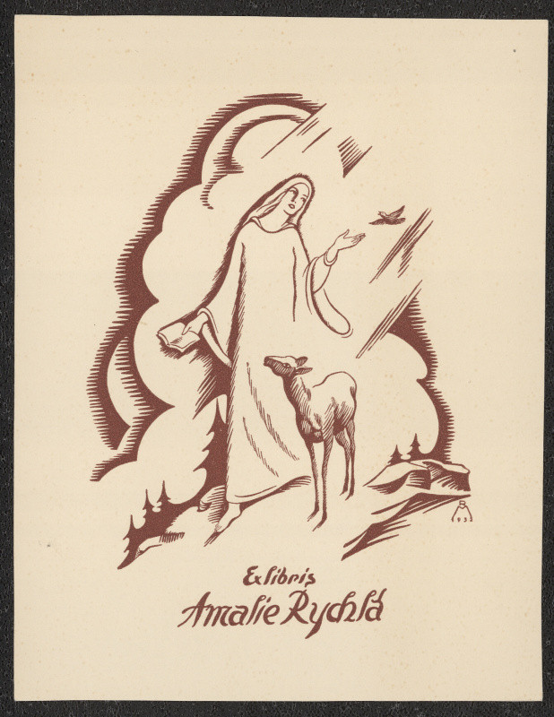 Rudolf Michalik - Ex libris Amalie Rychlá