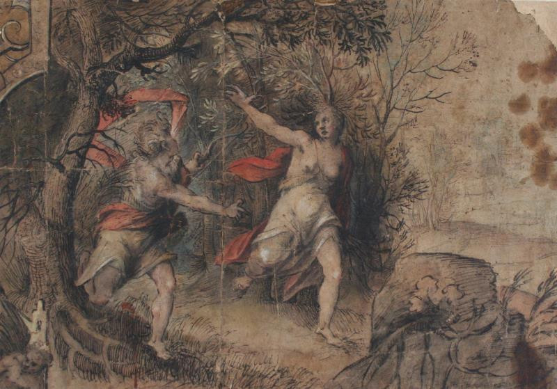 neznámý malíř flámský - Apollo a Dafné