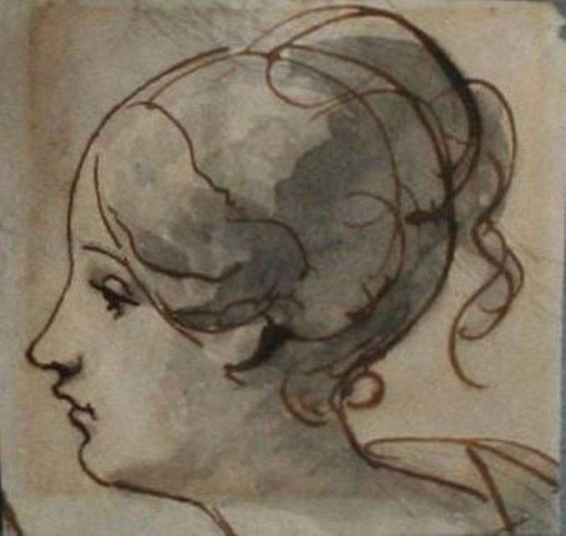 Friedrich von Amerling - Studie dívčí hlavy