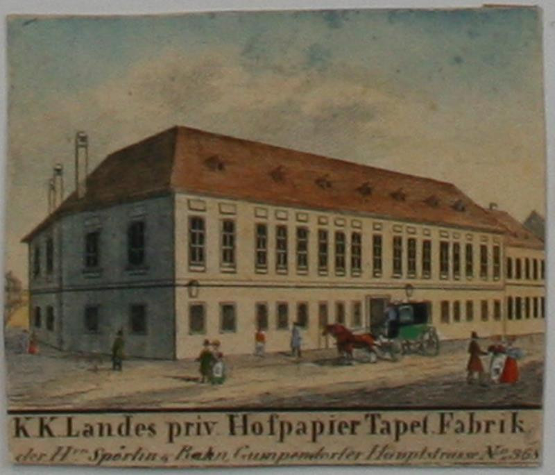 neurčený autor - K. K. Laudes priv. Hofpapier Tapet Fabrik