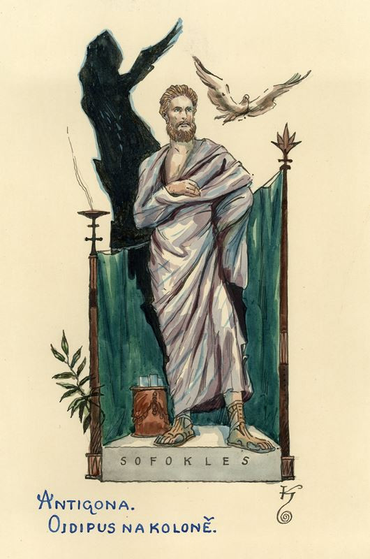 Jan Konůpek - Sofokles - Antigona, Oidipus na koloně, titulní list